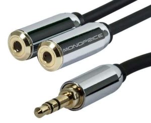 CABLE Y 3.5 M A 2 3.5 H 15CMS # 10145 MONOPRICE