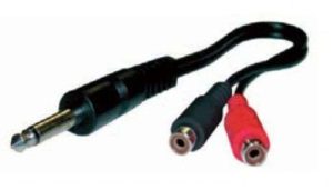 CABLE Y 2RCA H A  1/4M-MONO  15 CMS # N-207J NIPPON AMERICA