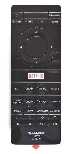 CONTROL REMOTO TV GJ221-U SHARP