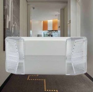 LAMPARA EMERGENCIA LED RECTANGULAR PARA MONTAJE PARED 300 LM 110-240 VAC