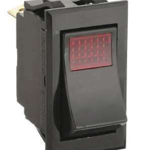 INTERRUPTOR SPST 10A @ 250V AC, 15A @ 125V ACILUMINADO LTILA51-6S-BL-RC-NBL/125N CARLING 3XC59