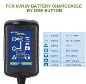 CARGADOR BATERIA 6/12 V INTELIGENTE, AGM, GEL, VRLA, ADPOW