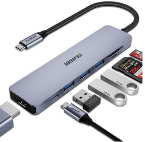 CONCENTRADOR USB C 7 EN 1 CON HDMI 4K 60HZ 100 W BENFEI B08F7NWJY5