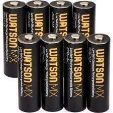 BATERIA REC. AA NIMH 1.2V 2550MAH PAQ. 8 WATSON