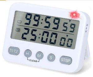 TEMPORIZADOR DE COCINA MECHEER. CUENTA REGRESIVA POMODORO, VOLUMEN AJUSTABLE, INDICADOR DE ALARMA