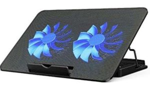 "BASE LAPTOP 2 VENTILADORES-11 A 15.6"" ULTRA DELGADA 4 ALTURAS 2USB LUZ CHIJIRE"