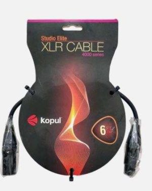 CABLE PARA MICROFONO XLR KOPUL STUDIO ELITE 4000 SERIES 6 FT