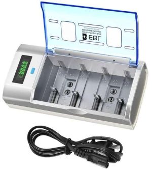 CARGADOR BATERIA AA/AAA/C/D/9V EBL 00810161763740