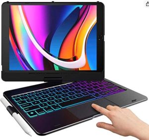 ESTUCHE  Y TECLADO PARA IPAD 9TH GENERATION 10.2"