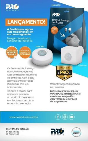 SENSOR MOVIMIENTO CON LUZ TECHO PQSST-O360