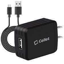 CARGADOR CEL. MICRO USB TCMICRO21GBK  CELLET 10W 2.1AMP