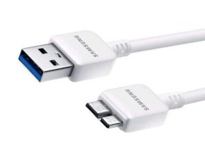 CABLE DE DATOS USB 3.0 PARA SAMSUNG GALAXY NOTE 3, ET-DQ10Y0WE COLOR BLANCO
