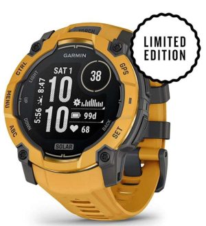 GPS INSTINCT 3 50MM SOLAR AMARILLO/GRIS #010-02935-02 GARMIN
