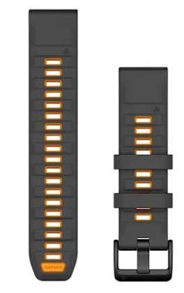 FAJA RELOJ QUICKFIT 22 P/ FENIX 5/6/7/FR935-945-955-965 GRIS/NARANJA # 010-13392-05 GARMIN