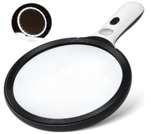 LUPA CON LUZ DE MANO 5" 20X 30X 24LED 1UV AIXPI B0F66HRY6Z