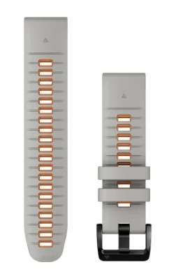FAJA RELOJ QUICKFIT 22 P/ FENIX 5/6/7/FR935-945-955-965 GRIS/NARANJA #010-13280-02 GARMIN