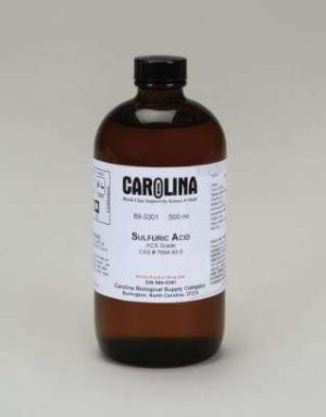 ÁCIDO SULFÚRICO, 18 M (95-98 % V/V), BOTELLA DE VIDRIO, GRADO ACS, 2,5 L