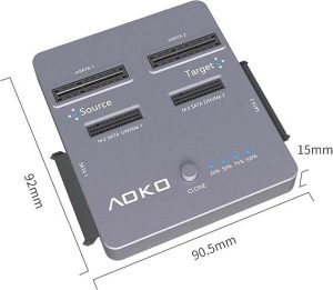 ESTACION DE ACOPLAMIENTO PARA CLONACION DE DISCOS DUROS M.2 4 EN 1 AKO #B0D1R23B54
