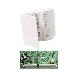 PANEL ALARMA CON TECLADO DSC PC1832CLCSPA Y GABINETE PC5002C 8 ZONAS