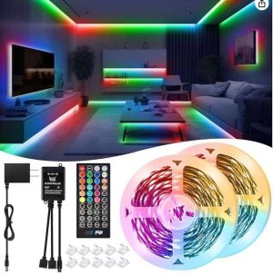 LED TIRA DE LUCES RGB 65.6 PIES CON CONTROL REMOTO B0D7VC9YT9