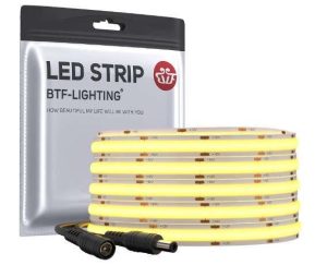 LED TIRA DE LUZ FLEXIBLE DE ALTA DENSIDAD DE 9 W/M 16.4 PIES DC12 V BLANCO CÁLIDO.