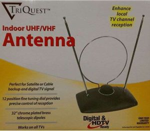 ANTENA TV INTERNA UHF/VHF/FM CONEJO # 10-8155 TRI-QUEST