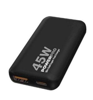 CARGADOR PORTATIL DELGADO USB A Y USB C SLIM 45W #PW5069BK UNNO TEKNO