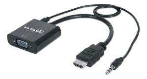 CONVERTIDOR HDMI A VGA M/H CON AUDIO 151450 MANHATTAN