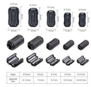 FILTRO FERRITA PARA CABLE DE RUIDO EMI 9MM