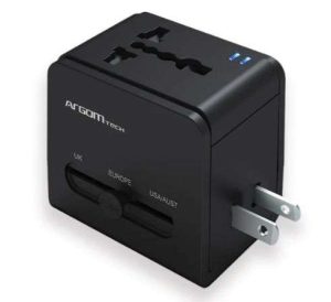 ADAPTADOR UNIVERSAL DE VIAJE ARGOM ARG-AC-0298BK NEGRO