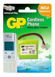 BATERIA REC. T-348 GP 2.4V 600 MAH NI-CD GP60AAM2BMU 2U1