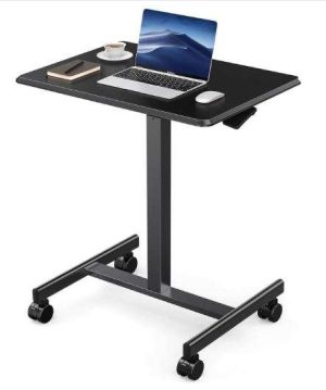 ESCRITORIO PEQUEÑO DE PIE, PORTÁTIL CON RUEDAS, ALTURA AJUSTABLE, ESTACIÓN DE TRABAJO PARA COMPUTADO