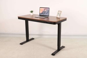 ESCRITORIO ELECTRICO AJUSTABLE MADERA CAFE
