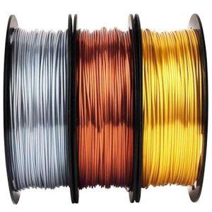 FILAMENTO PLA DE COBRE PLATEADO,DORADO Y BRILLANTE PACK 3 MIKA3D #B07JMRNHVS