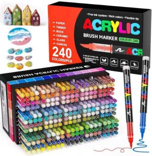 MARCADORES DE PINTURA ACRÍLICA PARA COLOREAR 240 COLORES