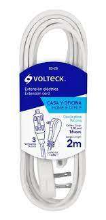 EXTENSION ELECTRICA BLANCA 2M 48000 VOLTECH