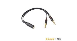 SPLITTER AUDIO/MICROFONO 1 3.5MM HEMBRA 2 3.5MM MACHO