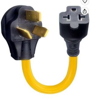 ADAPTADOR ENCHUFE 10-50P 6-15R/ 6-20R 3 CLAVIJAS 250V 50A (1FT) NEMA 12AWG