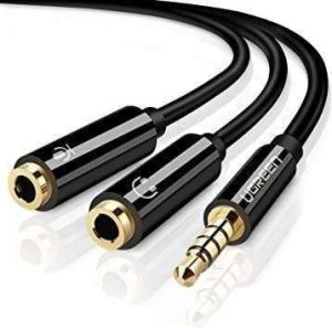 CABLE SPLITTER ET-AUX201 DE AUDIO Y MICROFONO 3.5M A 2 3.5H