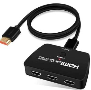 SELECTOR HDMI 3 VIAS 4K, 3D, HDCP2.2, H