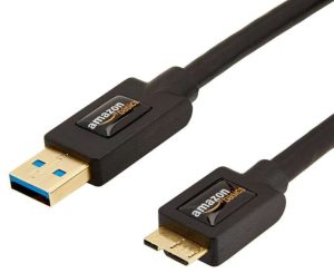 CABLE MICRO USB A USB A 3.0 4.8GBPS NEGRO 90CM AMAZON BASICS 1AA2