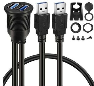 EXTENSION CABLE USB DOBLE DE EMPOTAR M-H VEHICULOS BATIGE B07C75L5V3