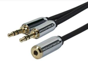 CABLE Y 3.5 H A 2 3.5 M 15 CMS # 10146 MONOPRICE