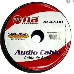 CABLE RCA DOBLE NEGRO POR METRO FT 300