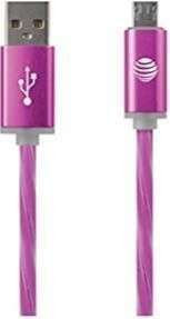 CABLE USB MICRO 90CMS ROSADO ILUMINADO