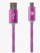 CABLE USB A IPHONE 90CM ILUM. ROSADO