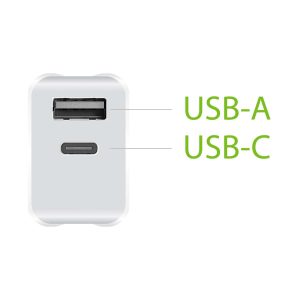 CARGADOR USB/USB-C DOBLE CELLET TC180WT