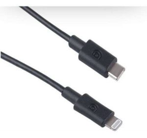 CABLE USB C A LIGHTNING NEGRO 1.8