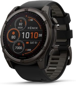 GPS FENIX 8 AMOLED SAFIRO 43MM TITANIO NEGRO #010-02903-20 GARMIN