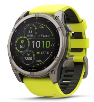 GPS FENIX 8 SOLAR SAFIRO 51MM TITANIO AMARILLO #010-02907-20 GARMIN